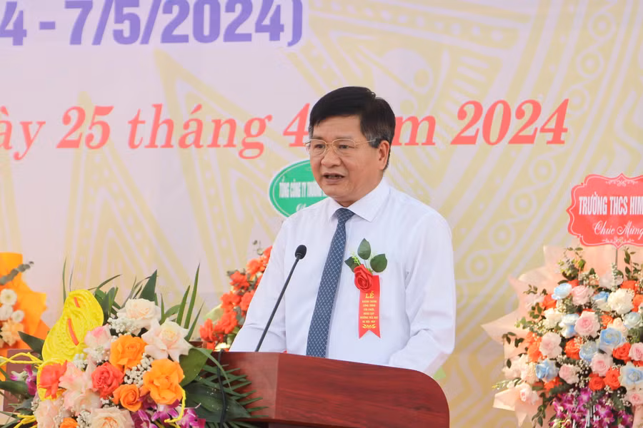 Ông Lê Thành Đô, Chủ tịch UBND tỉnh Điện Biên phát biểu tại lễ khánh thành.