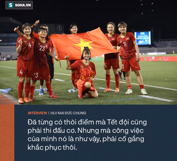 Trận bóng Tết đặc biệt và nỗi lòng được về 1 ngày là sướng lắm rồi của HLV Mai Đức Chung - Ảnh 1.