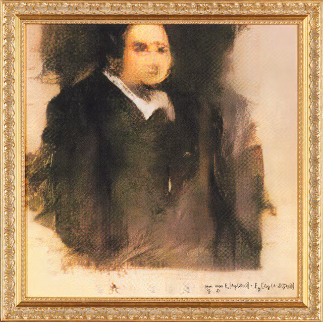 Bức tranh chân dung khắc họa một người đàn ông có tên Edmond De Belamy