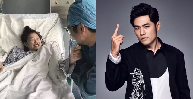 Cô gái tỉnh dậy sau 3 tháng hôn mê nhờ nghe nhạc của ca sĩ Châu Kiệt Luân (phải)