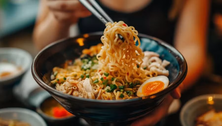 Mì ăn liền hầu như không cung cấp bất kỳ chất dinh dưỡng thiết yếu nào như vitamin, khoáng chất, protein và chất xơ. (Ảnh: ITN)