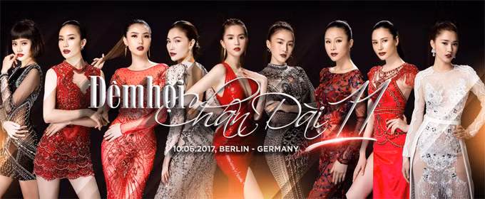 Poster chương trình "Đêm hội chân dài 11". ngoc-trinh-va-dan-mau-se-sang-duc-dien-dem-hoi-chan-dai-11