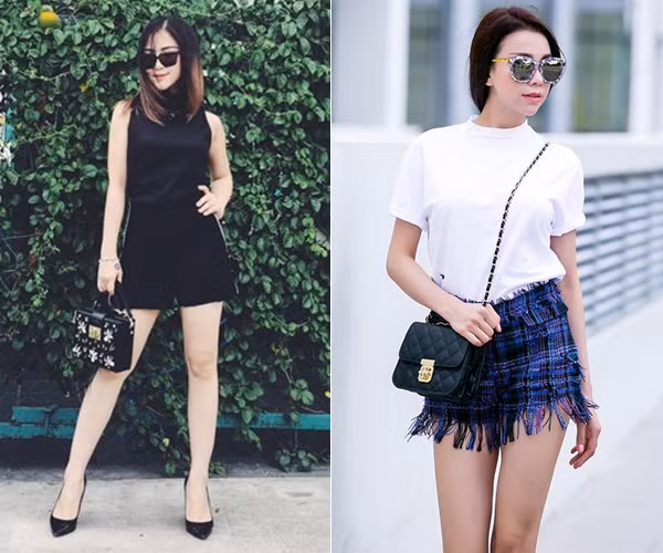 Không nên: Những nàng có đôi chân ngắn thường cũng không có phần cổ dài như người ta, vì thế các kiểu áo cổ lọ, cổ cao hay cổ tròn ôm sát sẽ càng khiến phần cổ bị thu hẹp lại. Điều này khiến thân hình trông càng nhỏ bé, kém thanh thoát. Không nên: Những nàng có đôi chân ngắn thường cũng không có phần cổ dài như người ta, vì thế các kiểu áo cổ lọ, cổ cao hay cổ tròn ôm sát sẽ càng khiến phần cổ bị thu hẹp lại. Điều này khiến thân hình trông càng nhỏ bé, kém thanh thoát.