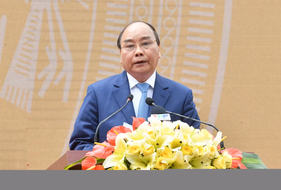 Thủ tướng phát biểu tại buổi lễ. Ảnh: VGP/Quang Hiếu.