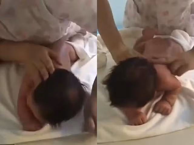 em be so sinh 23 ngay tuoi da biet goi tieng 'me' ro rang, ca gia dinh sung sot - 1
