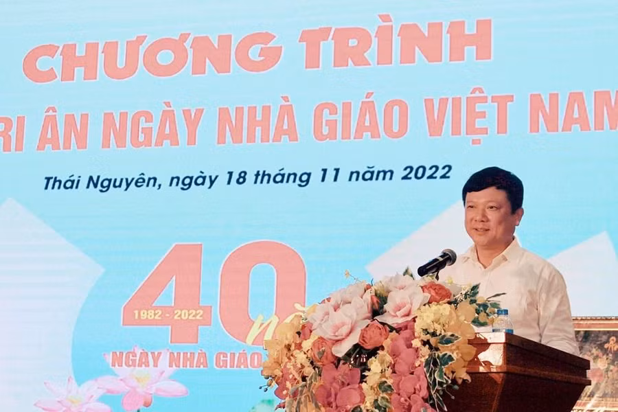 PGS.TS Hoàng Văn Hùng, Giám đốc Đại học Thái Nguyên phát biểu tại chương trình. PGS.TS Hoàng Văn Hùng, Giám đốc Đại học Thái Nguyên phát biểu tại chương trình.