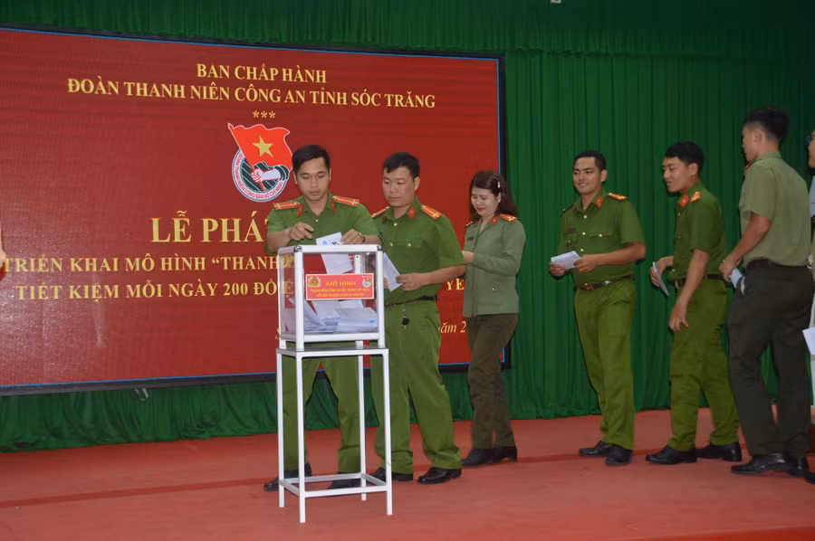 Tuổi trẻ Công an tỉnh Sóc Trăng phát động "tiết kiệm mỗi ngày 200 đồng"