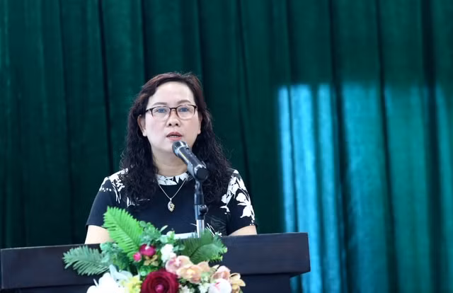 Bà Nguyễn Thị Mai Hương – Phó giám đốc Sở TTTT Hà Nội phát biểu khai mạc hội nghị