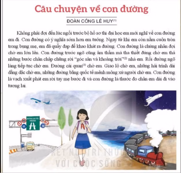 Nội dung đoạn văn bản trong SGK Ngữ văn 7 không hề có chi tiết gây phản cảm. Ảnh: Nhà trường cung cấp.