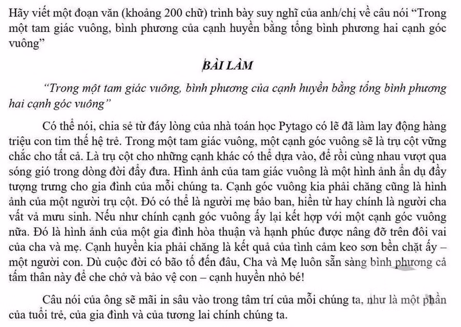 Đề kiểm tra Văn và bài làm của học sinh gây xôn xao cộng đồng mạng.