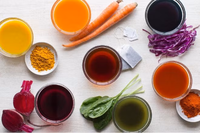 Màu tự nhiên của thực phẩm cung cấp nhiều vitamin, khoáng tố nuôi dưỡng cơ thể và chống lại bệnh tật. Ảnh:SB Màu tự nhiên của thực phẩmcung cấp nhiều vitamin, khoáng tốnuôi dưỡng cơ thể vàchống lại bệnh tật. Ảnh: SB