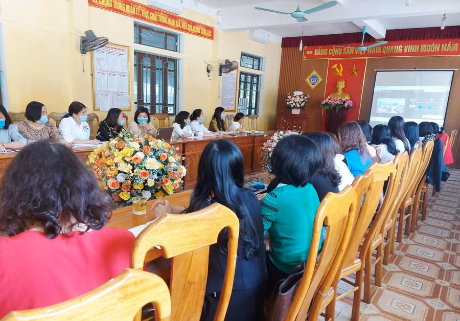 Công tác tập huấn tổ chức tại các trường học ở Hà Tĩnh.