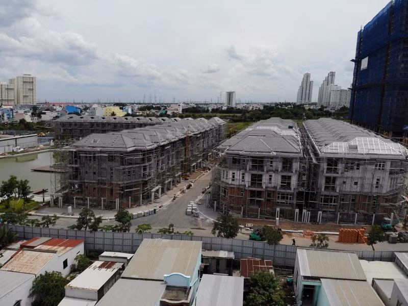 Một góc Dự án Green Star Sky Garden ở phường Phú Mỹ, quận 7 xây trái phép 110 căn biệt thự Một góc Dự án Green Star Sky Garden ở phường Phú Mỹ, quận 7 xây trái phép 110 căn biệt thự