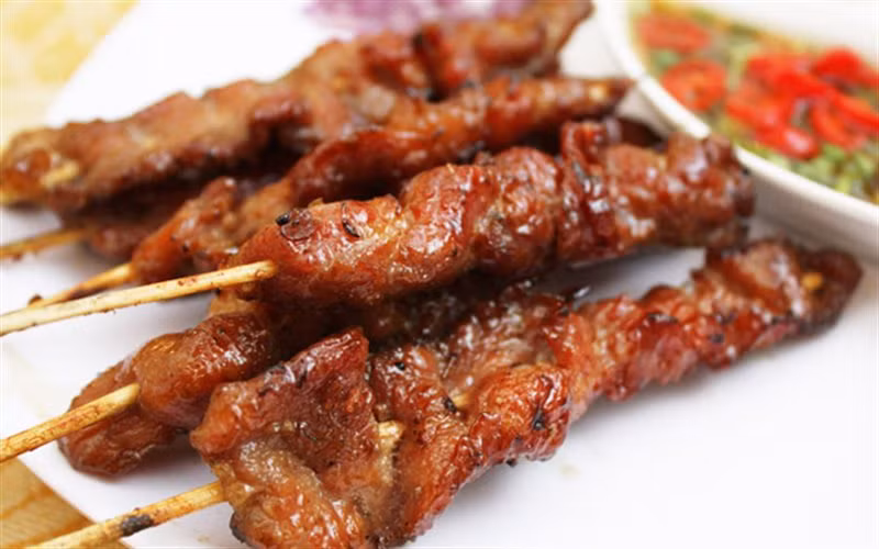Công thức làm món thịt xiên nướng nước cốt dừa thơm ngon