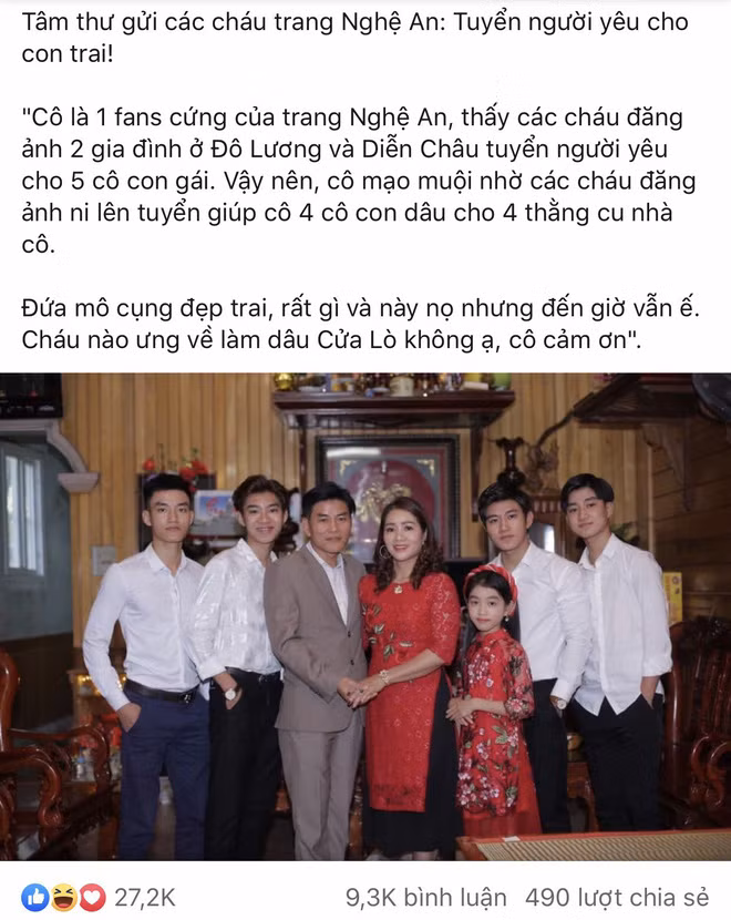Sự thật ít người biết về câu chuyện tuyển vợ cho 4 con trai hotboy ở Nghệ An-1