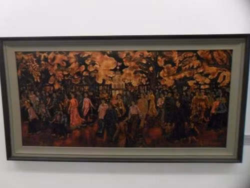Xuân Hồ Gươm - sơn mài năm 1957.