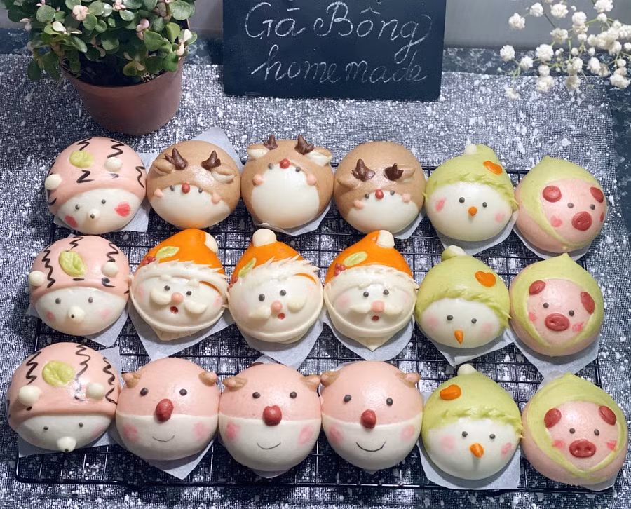 Bộ sưu tập bánh bao "nhìn là thèm" nhưng không ai nỡ ăn của mẹ 8X ảnh 9