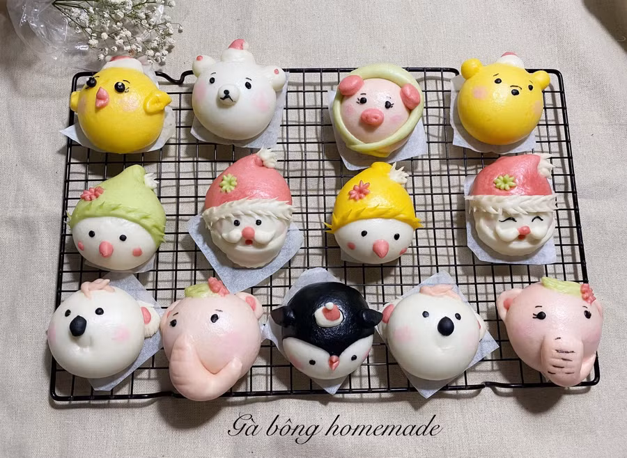 Bộ sưu tập bánh bao "nhìn là thèm" nhưng không ai nỡ ăn của mẹ 8X ảnh 12