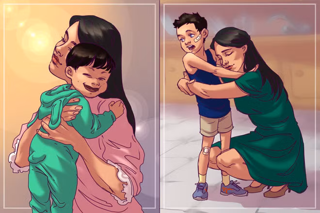 2. Không thường xuyên tạo tình cảm với con: Nhiều bậc phụ huynh cảm thấy việc ôm con rất tuyệt vời, số khác thì ngược lại và ngụy biện bằng nhiều lý do khác nhau. Theo thời gian, đứa trẻ sẽ lớn lên và sẽ không để bạn ôm chúng nữa. Vì vậy, phụ huynh hãy tận hưởng những khoảnh khắc trọn vẹn trong khi còn có thể. 8 sai lam khi day con khien phu huynh hoi tiec hinh anh 2