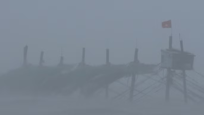 Bão đã vào Bà Rịa - Vũng Tàu, mưa rất to, cây ngã đổ, tàu chìm - Ảnh 2.