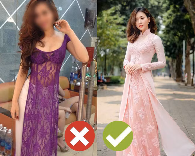 5 kiểu áo dài nhìn thôi đã thấy "nóng mắt", Tết này các nàng cần tránh xa nếu không muốn bị chê thảm họa - Ảnh 4.