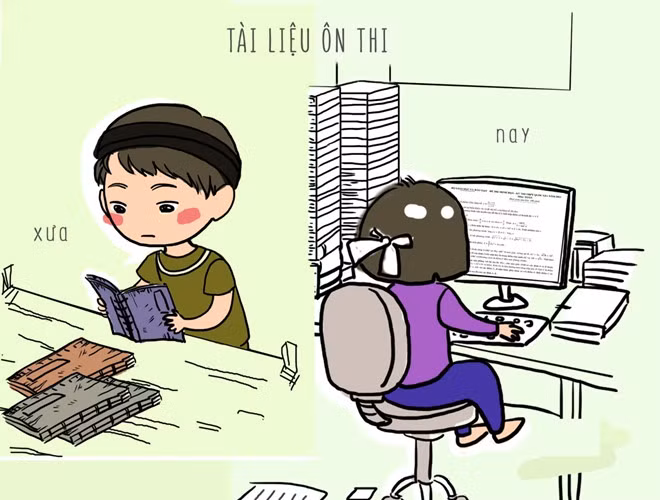 ảnh ôn thi của sĩ tử