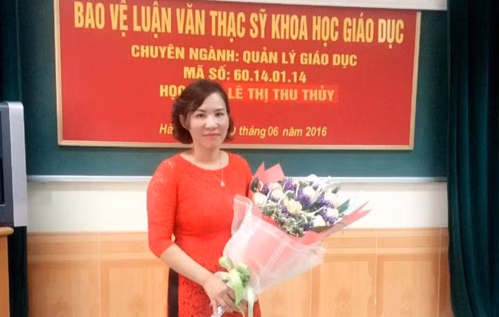 Bà Lê Thị Thu Thủy, nguyên Hiệu trưởng trường tiểu học Đặng Cương (Hải Phòng)