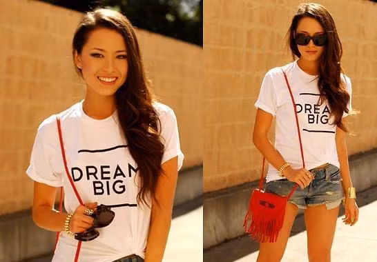 Gợi ý cách chọn áo phông cho các cô nàng mảnh mai