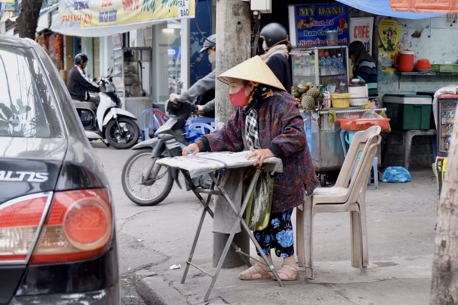 Mưu sinh trong thời tiết lạnh giá.