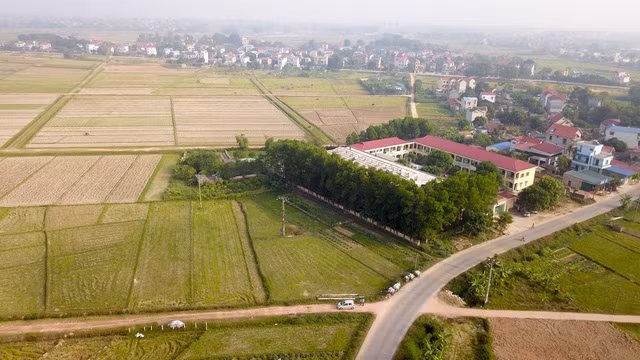 Dự án triển khai sẽ nằm ngay sau Trường Mầm non Tân Minh A, xã Tân Minh (huyện Sóc Sơn, TP Hà Nội)