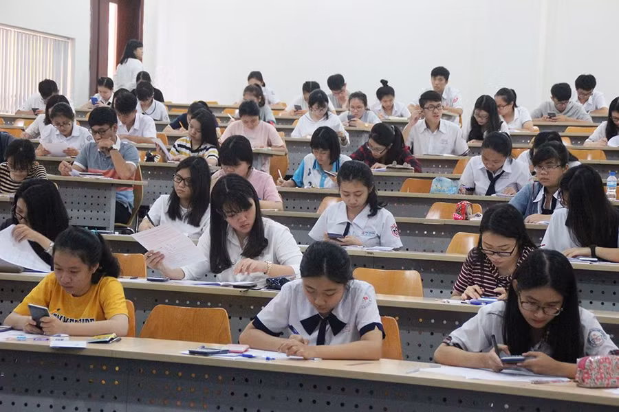 Thí sinh thi ĐGNL ở trường ĐH Quốc tế