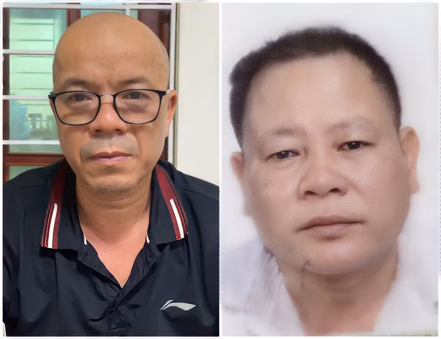 Đối tượng Hồ Văn Hòa (trái) và Nguyễn Hồng Lĩnh. Ảnh: CANA.