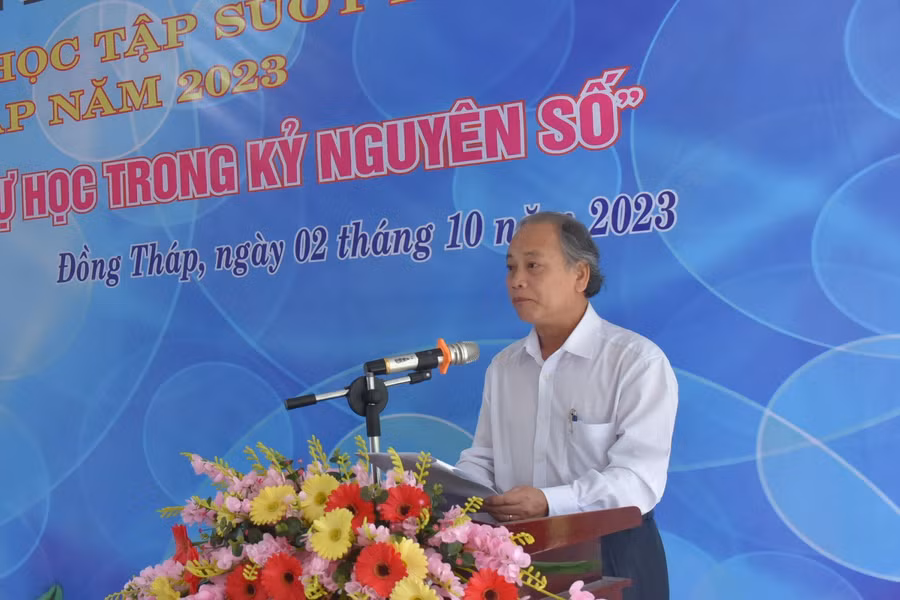 Ông Nguyễn Thanh Danh, Phó Giám đốc Sở GD&ĐT tỉnh Đồng Tháp phát động tuần lễ hưởng ứng học tập suốt đời năm 2023 Ông Nguyễn Thanh Danh, Phó Giám đốc Sở GD&ĐT tỉnh Đồng Tháp phát động tuần lễ hưởng ứng học tập suốt đời năm 2023