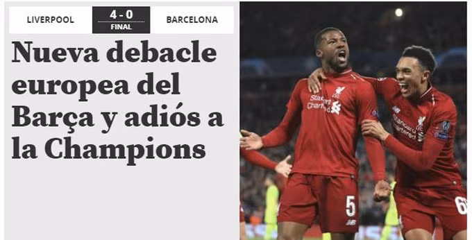 Báo chí châu Âu kinh ngạc vì chiến thắng của Liverpool