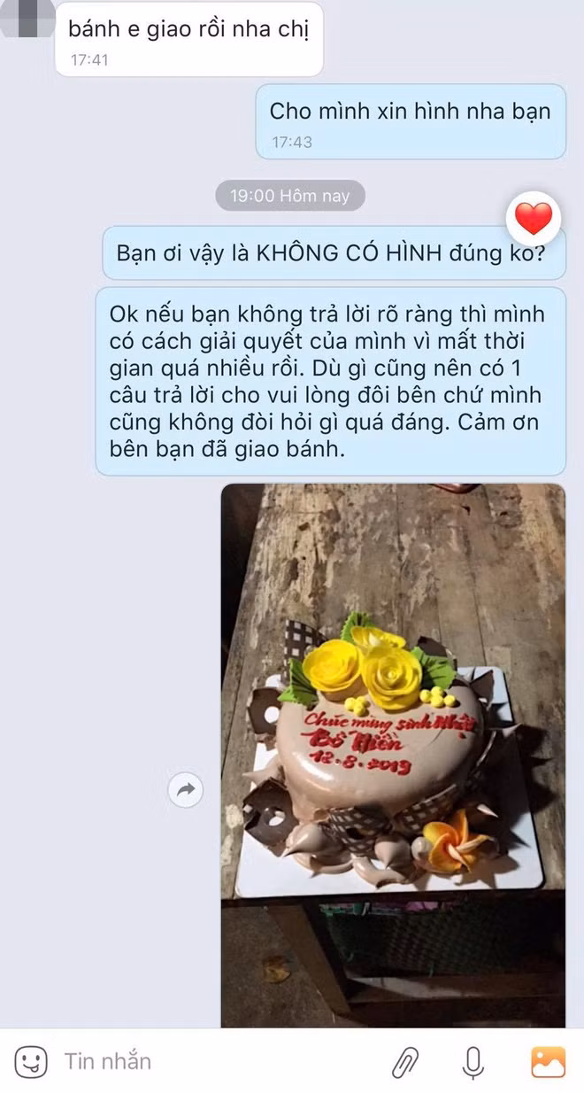Dù đã cẩn thận dặn chụp hình cho xem trước khi giao nhưng chị V.P không được cửa hàng đáp ứng mà thay vào đó là cú lừa 