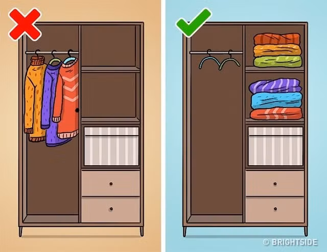 10 thói quen sai lầm khi sắp xếp, dọn dẹp tủ quần áo - Hình 5