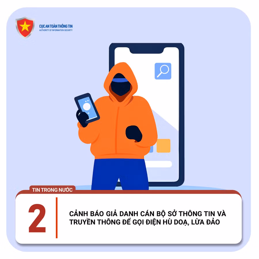 Giả mạo cán bộ ngành Thông tin truyền thông để lừa đảo.