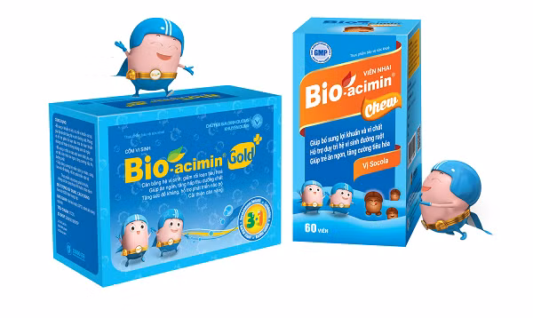 Bộ đôi sản phẩm hỗ trợ trị biếng ăn, rối loạn tiêu hóa cho trẻ từ Bio-acimin