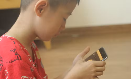 Nhiều bố mẹ vui khi thấy con say mê các ứng dụng, chương trình học tiếng Anh mà không biết việc tiếp xúc quá sớm khi trẻ có sẵn khó khăn về ngôn ngữ có thể ảnh hưởng xấu tới con. Ảnh: MT.