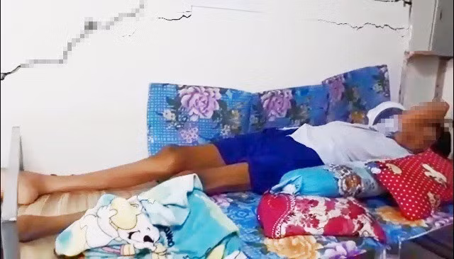 Anh H.V.T. đang nằm điều trị bệnh ở Bện viện Cà Mau.