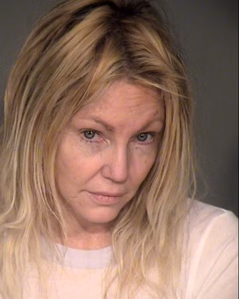  Cô cũng bị buộc tội chống lại một cảnh sát, gây hấn với người này khi họ cố gắng bắt giữ cô (ảnh căn cước của Heather Locklear khi bị bắt giữ hồi tháng 2) 