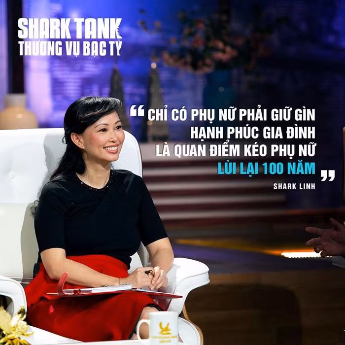 Shark Linh thừa nhận muốn đầu tư cho AZLOVE song cách truyền tải thông điệp của Phi Thanh Vân khiến cô thay đổi quyết định. (Ảnh: Shark Tank)