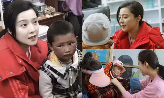Hình ảnh Phạm Băng Băng gần gũi, thân thiện trong chuyến từ thiện.