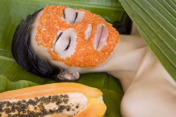 làm đẹp, mặt nạ đu đủ, chữa mụn trứng cá