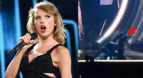 Năm 2015, trong buổi biểu diễn của Taylor Swift ở Petco Park, một người hâm mộ lao lên sân khấu tấn công và bị bốn bảo vệ bắt lại. Taylor khi đó thể hiện ca khúc "Style" và vẫn tiếp tục hát dù biết có người tấn công. nhung-sao-ngoai-tung-bi-tan-cong-khi-dang-bieu-dien-4
