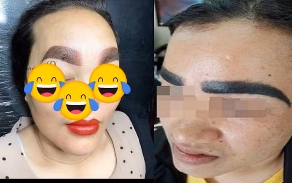 Thảm họa phun xăm lông mày khiến dân mạng cười chảy nước mắt