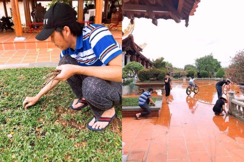 Hoài Linh dọn dẹp nhà thờ trăm tỷ trước ngày giỗ Tổ nghề