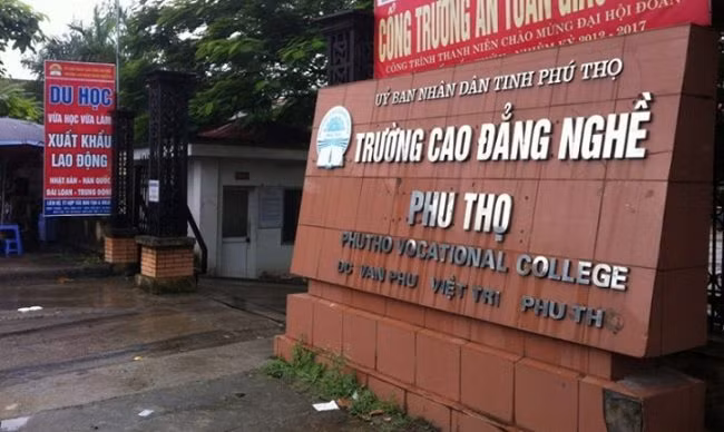 Trường CĐ Nghề Phú Thọ, nơi Hiệu trưởng Trần Minh Tuấn bị tố để xảy ra nhiều sai phạm