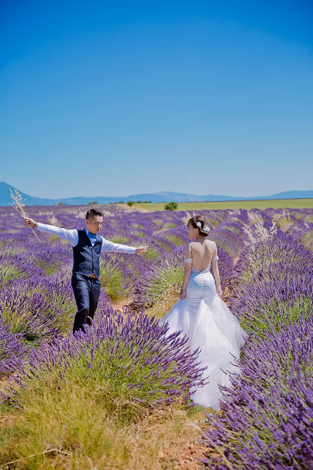 Ảnh cưới của cặp đôi Việt trên cánh đồng Lavender nước Pháp ảnh 13