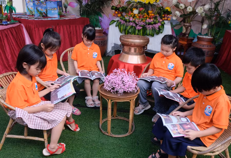 Ý nghĩa của mô hình cắm trại là nhà trường hướng đến văn hoá đọc cho học sinh.